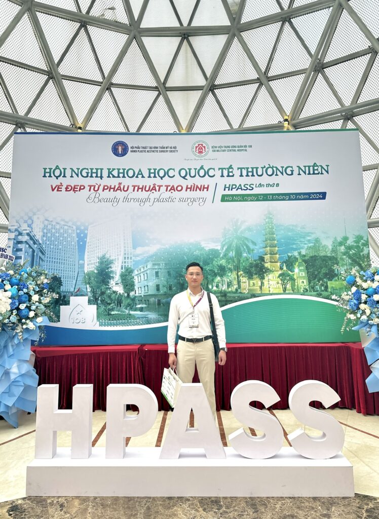 Photo of Dr. Cong Phan attending the annual international scientific conference on plastic surgery in Hanoi