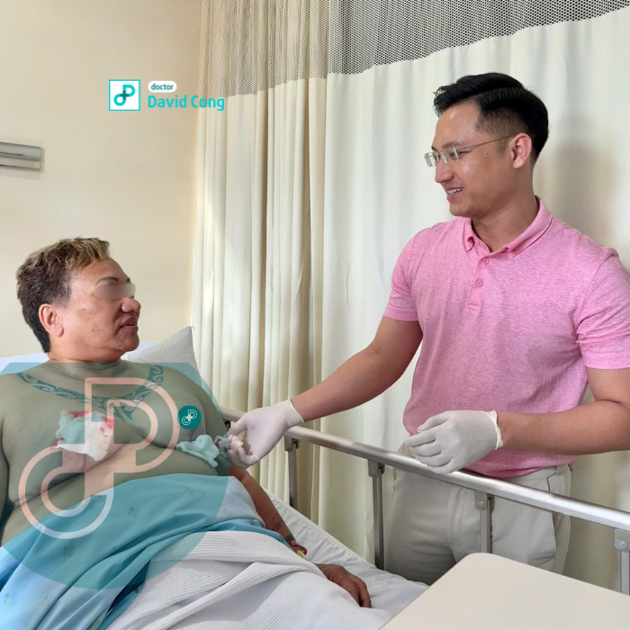 Dr David cares for patients after surgery